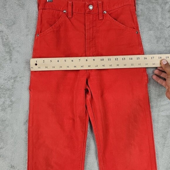 Vintage Blue Bell Jeans Womens Size 27 Orange Carpenter High Rise Straight 70s - Picture 5 of 13